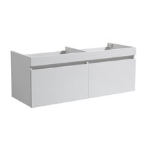Load image into Gallery viewer, Fresca Mezzo 60&quot; White Wall Hung Double Sink Modern Bathroom Cabinet- Fresca