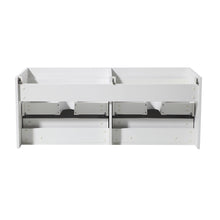 Load image into Gallery viewer, Fresca Mezzo 60&quot; White Wall Hung Double Sink Modern Bathroom Cabinet- Fresca