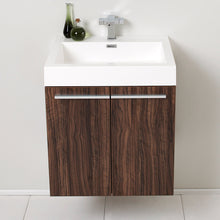 Load image into Gallery viewer, Fresca Alto 23&quot; Walnut Modern Bathroom Cabinet w/ Integrated Sink- Fresca