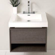 Load image into Gallery viewer, Fresca Potenza 28" Gray Oak Modern Bathroom Cabinet w/ Vessel Sink- Fresca