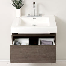 Load image into Gallery viewer, Fresca Potenza 28" Gray Oak Modern Bathroom Cabinet w/ Vessel Sink- Fresca