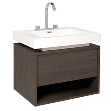 Load image into Gallery viewer, Fresca Potenza 28" Gray Oak Modern Bathroom Cabinet w/ Vessel Sink- Fresca