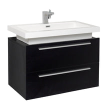 Load image into Gallery viewer, Fresca Medio 32&quot; Black Modern Bathroom Cabinet w/ Vessel Sink- Fresca