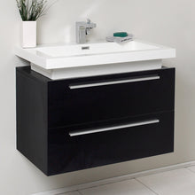 Load image into Gallery viewer, Fresca Medio 32&quot; Black Modern Bathroom Cabinet w/ Vessel Sink- Fresca