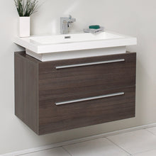 Load image into Gallery viewer, Fresca Medio 32&quot; Gray Oak Modern Bathroom Cabinet w/ Vessel Sink- Fresca