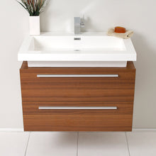 Load image into Gallery viewer, Fresca Medio 32&quot; Teak Modern Bathroom Cabinet w/ Vessel Sink- Fresca