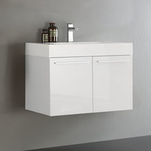 Load image into Gallery viewer, Fresca Vista 30&quot; White Wall Hung Modern Bathroom Cabinet w/ Integrated Sink- Fresca