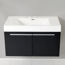Load image into Gallery viewer, Fresca Vista 36&quot; Black Modern Bathroom Cabinet w/ Integrated Sink- Fresca