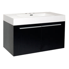 Load image into Gallery viewer, Fresca Vista 36&quot; Black Modern Bathroom Cabinet w/ Integrated Sink- Fresca