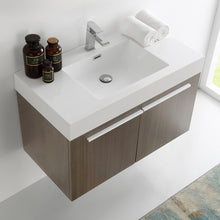 Load image into Gallery viewer, Fresca Vista 36&quot; Gray Oak Modern Bathroom Cabinet w/ Integrated Sink- Fresca