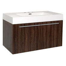 Load image into Gallery viewer, Fresca Vista 36" Walnut Modern Bathroom Cabinet w/ Integrated Sink- Fresca