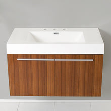 Load image into Gallery viewer, Fresca Vista 36" Teak Modern Bathroom Cabinet w/ Integrated Sink- Fresca