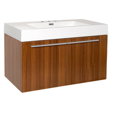 Load image into Gallery viewer, Fresca Vista 36" Teak Modern Bathroom Cabinet w/ Integrated Sink- Fresca