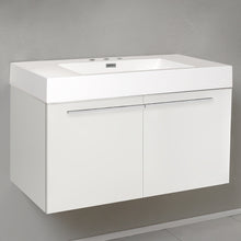 Load image into Gallery viewer, Fresca Vista 36" White Modern Bathroom Base Cabinet w/ Integrated Sink- Fresca