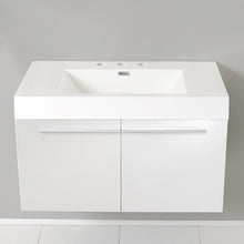 Load image into Gallery viewer, Fresca Vista 36" White Modern Bathroom Base Cabinet w/ Integrated Sink- Fresca