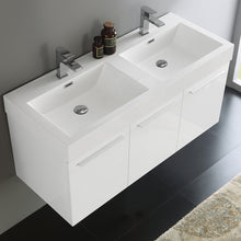 Load image into Gallery viewer, Fresca Vista 48&quot; White Wall Hung Modern Bathroom Cabinet w/ Integrated Sink- Fresca