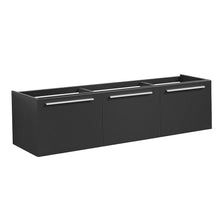 Load image into Gallery viewer, Fresca Vista 60&quot; Black Wall Hung Single Sink Modern Bathroom Cabinet- Fresca