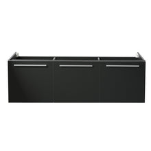 Load image into Gallery viewer, Fresca Vista 60&quot; Black Wall Hung Single Sink Modern Bathroom Cabinet- Fresca