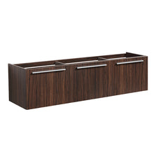 Load image into Gallery viewer, Fresca Vista 60&quot; Walnut Wall Hung Single Sink Modern Bathroom Cabinet- Fresca