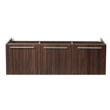 Load image into Gallery viewer, Fresca Vista 60&quot; Walnut Wall Hung Single Sink Modern Bathroom Cabinet- Fresca