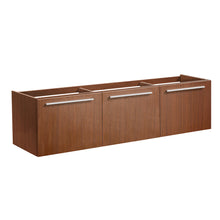 Load image into Gallery viewer, Fresca Vista 60&quot; Teak Wall Hung Single Sink Modern Bathroom Cabinet- Fresca