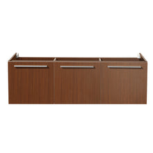 Load image into Gallery viewer, Fresca Vista 60&quot; Teak Wall Hung Single Sink Modern Bathroom Cabinet- Fresca