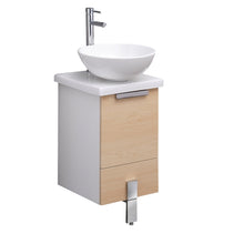 Load image into Gallery viewer, Fresca Adour 16" Light Walnut Modern Bathroom Cabinet w/ Top &amp; Vessel Sink- Fresca