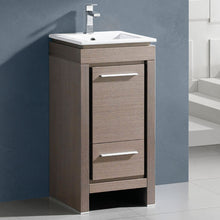 Load image into Gallery viewer, Fresca Allier 16" Gray Oak Modern Bathroom Cabinet w/ Sink- Fresca