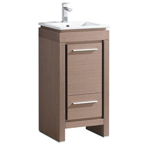 Load image into Gallery viewer, Fresca Allier 16" Gray Oak Modern Bathroom Cabinet w/ Sink- Fresca