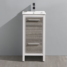 Load image into Gallery viewer, Fresca Allier Rio 16" Ash Gray Modern Bathroom Cabinet w/ Sink- Fresca