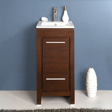 Load image into Gallery viewer, Fresca Allier 16" Wenge Brown Modern Bathroom Cabinet w/ Sink- Fresca