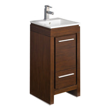 Load image into Gallery viewer, Fresca Allier 16" Wenge Brown Modern Bathroom Cabinet w/ Sink- Fresca