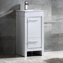 Load image into Gallery viewer, Fresca Allier 16&quot; White Modern Bathroom Cabinet w/ Sink- Fresca