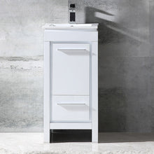 Load image into Gallery viewer, Fresca Allier 16&quot; White Modern Bathroom Cabinet w/ Sink- Fresca