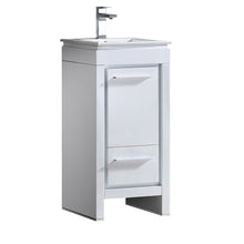 Load image into Gallery viewer, Fresca Allier 16&quot; White Modern Bathroom Cabinet w/ Sink- Fresca