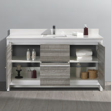 Load image into Gallery viewer, Fresca Allier Rio 60&quot; Ash Gray Single Sink Modern Bathroom Vanity w/ Top &amp; Sink- Fresca