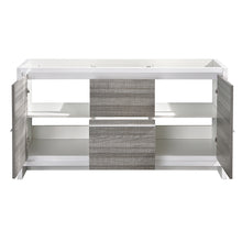 Load image into Gallery viewer, Fresca Allier Rio 60&quot; Ash Gray Double Sink Modern Bathroom Cabinet- Fresca