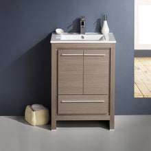 Load image into Gallery viewer, Fresca Allier 24&quot; Gray Oak Modern Bathroom Cabinet w/ Sink- Fresca