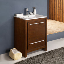 Load image into Gallery viewer, Fresca Allier 24&quot; Wenge Brown Modern Bathroom Cabinet w/ Sink- Fresca