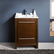 Load image into Gallery viewer, Fresca Allier 24&quot; Wenge Brown Modern Bathroom Cabinet w/ Sink- Fresca