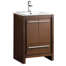Load image into Gallery viewer, Fresca Allier 24&quot; Wenge Brown Modern Bathroom Cabinet w/ Sink- Fresca