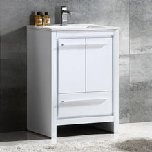 Load image into Gallery viewer, Fresca Allier 24&quot; White Modern Bathroom Cabinet w/ Sink- Fresca