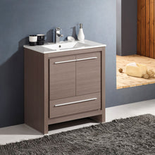 Load image into Gallery viewer, Fresca Allier 30&quot; Gray Oak Modern Bathroom Cabinet w/ Sink- Fresca