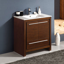 Load image into Gallery viewer, Fresca Allier 30&quot; Wenge Brown Modern Bathroom Cabinet w/ Sink- Fresca