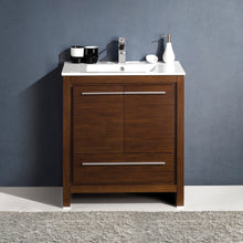 Load image into Gallery viewer, Fresca Allier 30&quot; Wenge Brown Modern Bathroom Cabinet w/ Sink- Fresca