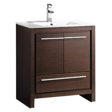 Load image into Gallery viewer, Fresca Allier 30&quot; Wenge Brown Modern Bathroom Cabinet w/ Sink- Fresca
