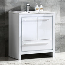 Load image into Gallery viewer, Fresca Allier 30&quot; White Modern Bathroom Cabinet w/ Sink- Fresca