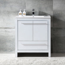 Load image into Gallery viewer, Fresca Allier 30&quot; White Modern Bathroom Cabinet w/ Sink- Fresca