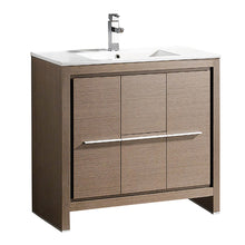 Load image into Gallery viewer, Fresca Allier 36" Gray Oak Modern Bathroom Cabinet w/ Sink- Fresca