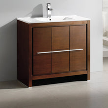 Load image into Gallery viewer, Fresca Allier 36" Wenge Brown Modern Bathroom Cabinet w/ Sink- Fresca
